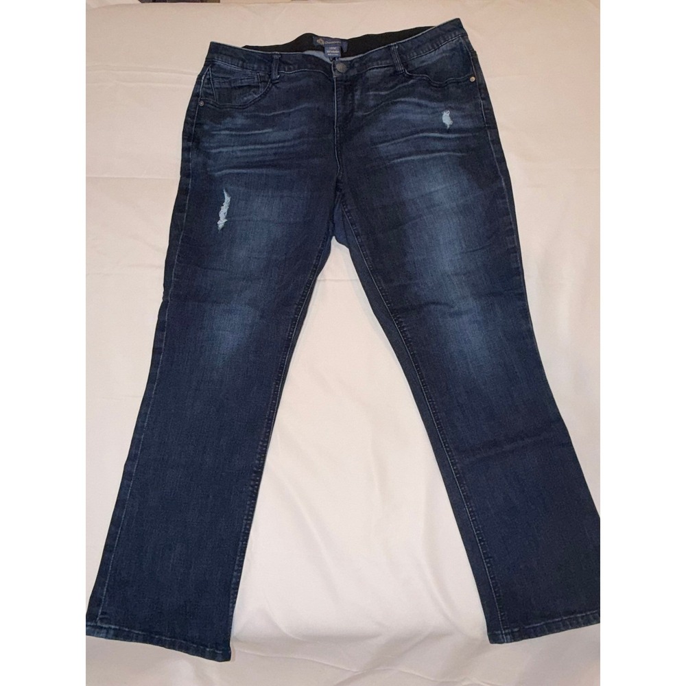 Democracy Jeans Ab Solution Baby Bootcut Distressed Women 16W
